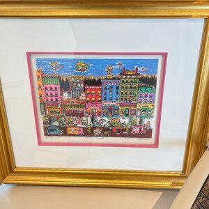 Charles Fazzino "Hester Street" - Hand Embellished 3D Serigraph